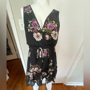 Floral Black Dress